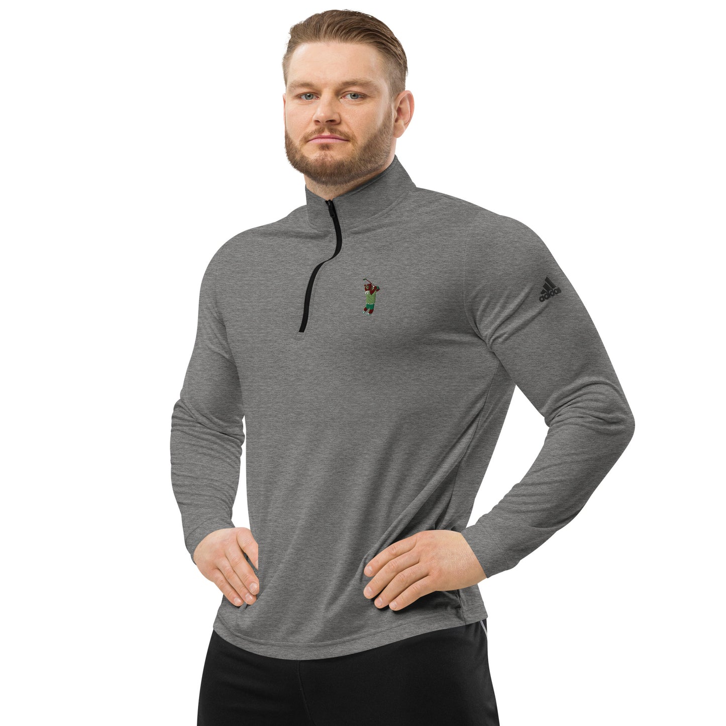 gray lightweight golf pullover