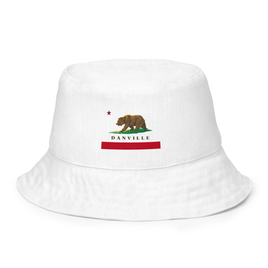 Danville CA Flag Reversible bucket hat - CAFlags