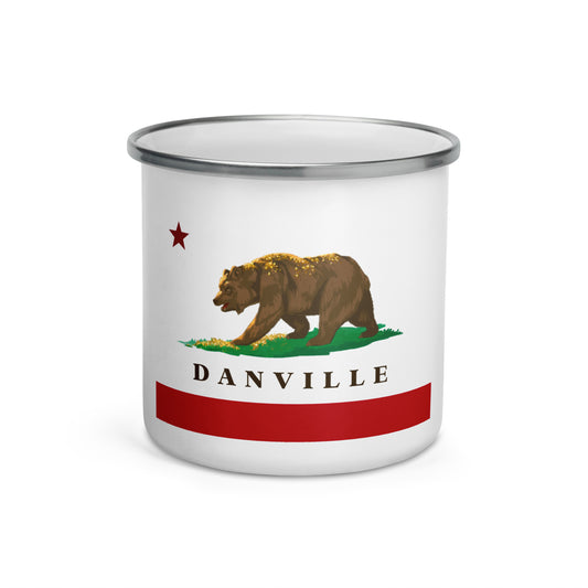 Danville CA Flag Enamel Mug - CAFlags