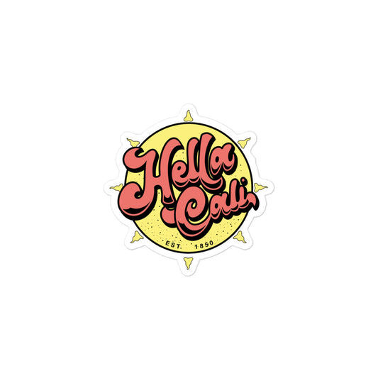 Hella Cali Sticker (Orange & Yellow Logo)