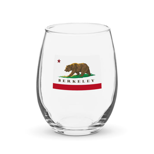 Berkeley CA Stemless wine glass - CAFlags