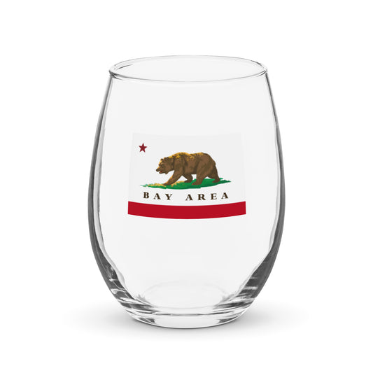 Bay Area Stemless wine glass - CAFlags
