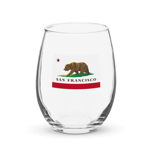 San Francisco Stemless wine glass