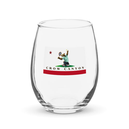 Crow Canyon Tennis Stemless wine glass