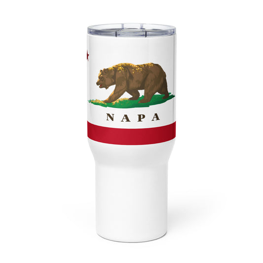 Napa CA Travel mug with handle - CAFlags