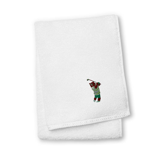 white golf towel