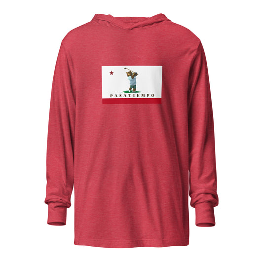 Red Pasatiempo Golf Hooded long-sleeve tee