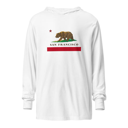 San Francisco CA Flag Hooded long-sleeve tee - CAFlags