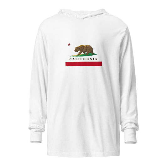 California Hooded long-sleeve tee - CAFlags