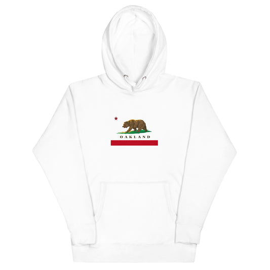 white Oakland CA hoodie